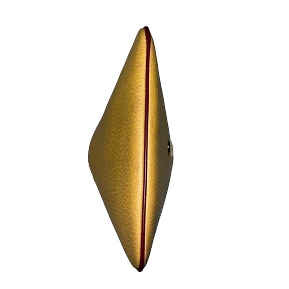 VTG Must de Cartier Leather Coin Pouch Clutch Wallet Wristlet Mustard Yellow - Picture 9 of 14